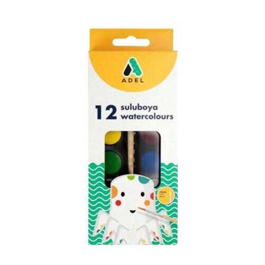 Adel 24mm 12 Renk Sulu Boya 001 - 1