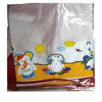 Adel Boyama Önlüğü 6-8 Yaş Ayarlanabilir Boy-Kırmızı Fil