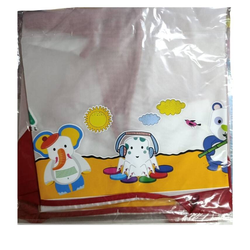 Adel Boyama Önlüğü 6-8 Yaş Ayarlanabilir Boy-Kırmızı Fil - 1