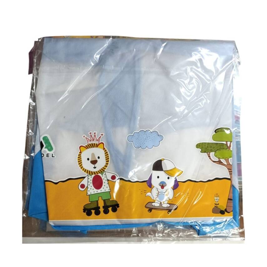 Adel Boyama Önlüğü 6-8 Yaş Ayarlanabilir Boy-Mavi Aslan - 1