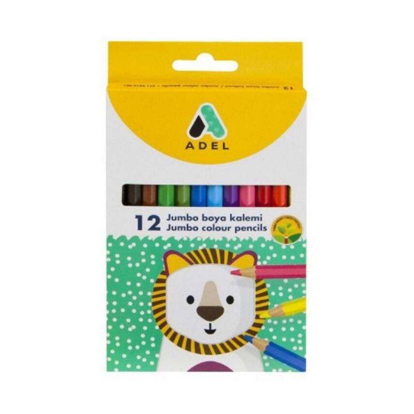 Adel Jumbo Hexa Boya Kalemi 12 Renk Tam Boy 211 9510 001 - 1