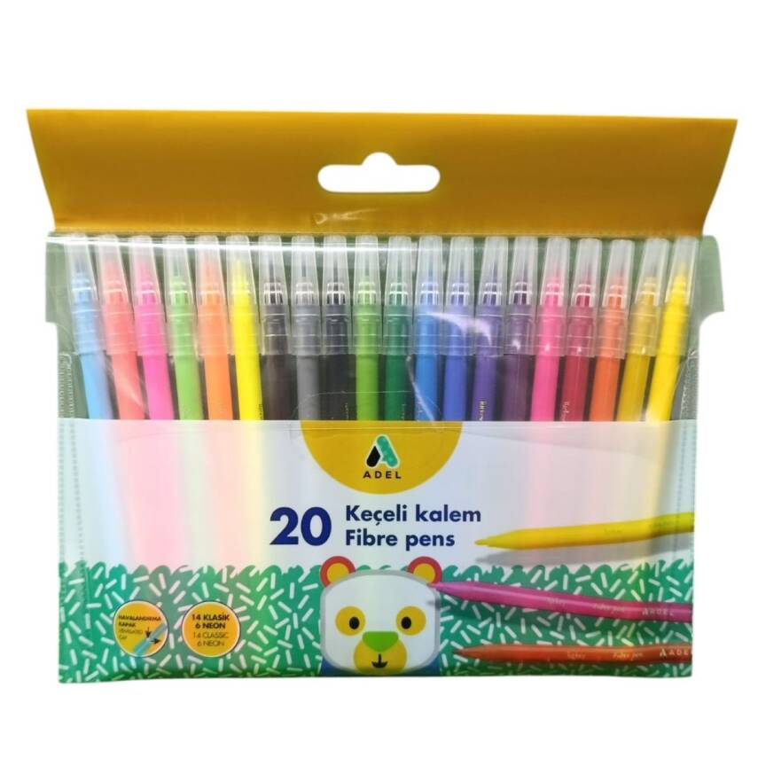 Adel Keçeli Kalem Karışık 20 Renk 222 0223 100 - 1