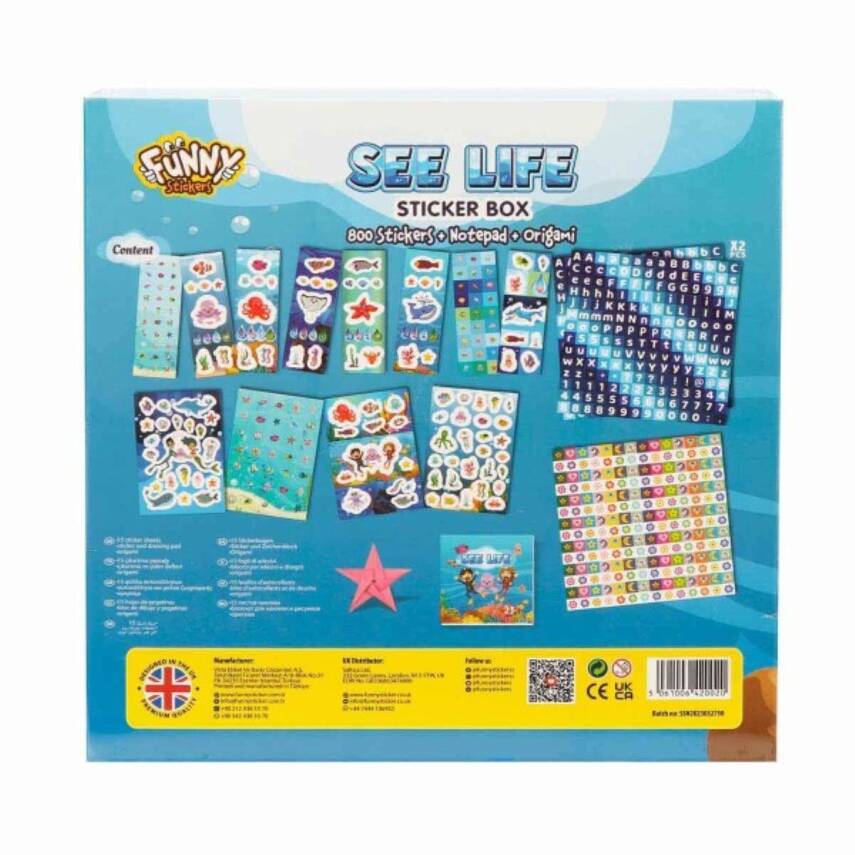 Aden Oyuncak Deniz Yaşamı Sticker Seti 802 Parça Adn-3420 - 2