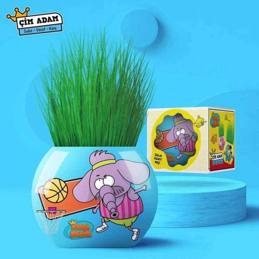 Aden Oyuncak Kral Şakir Çim Adam Seti 3321-Mavi - 1