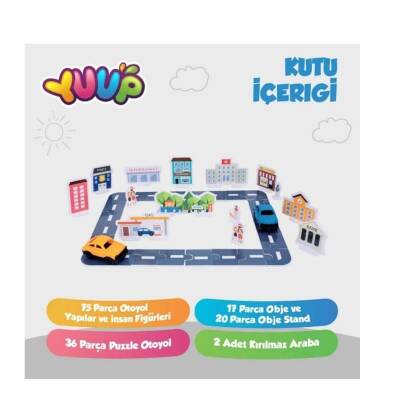 Aden Oyuncak My City Otoyol Puzzle Seti Adn-3413 - 2
