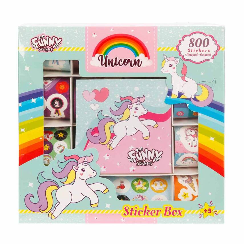 Aden Oyuncak Unicorn Sticker Seti 802 Parça Adn-3444 - 1