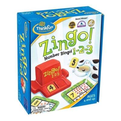 Adore Oyuncak Zingo! 1-2-3 Parents Choice Gold Award Ödüllü İngilizce Sayı ve Resim Eşleştirme Kutu Oyunu