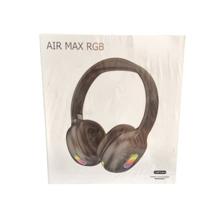 Air Max Rgb Led Işıklı Stereo Kulaklık-Siyah - 1