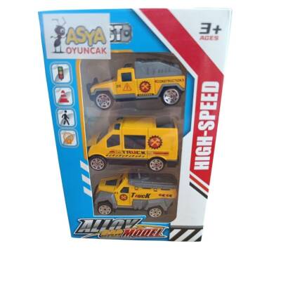 Asya Oyuncak 3Lü Metal Die-Cast İnşaat Araçları 600-2