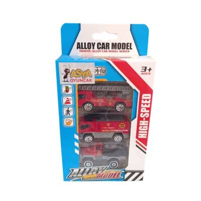 Asya Oyuncak 3Lü Metal İtfaiye Araçları 600-1 - 2
