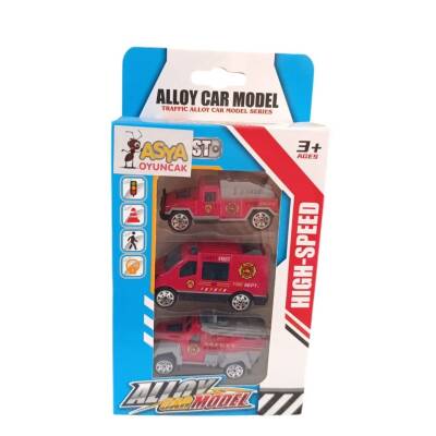 Asya Oyuncak 3Lü Metal İtfaiye Araçları 600-1