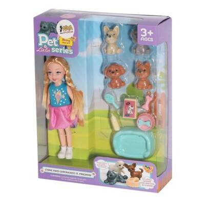 Asya Oyuncak Bebek Linlin ve Köpekleri C5814-7722-3-Sarı Saçlı Bebek