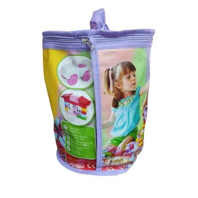 Asya Oyuncak Çantalı Blocks Pastel 120 Parça Ant 122-Mor Çantalı - 2