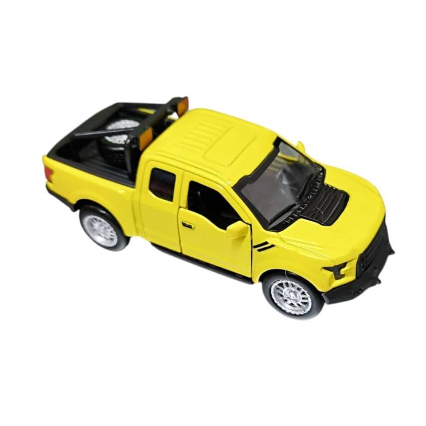 Asya Oyuncak Çek Bırak Metal Araba Pilli Fy6108-12D-Sarı - 1