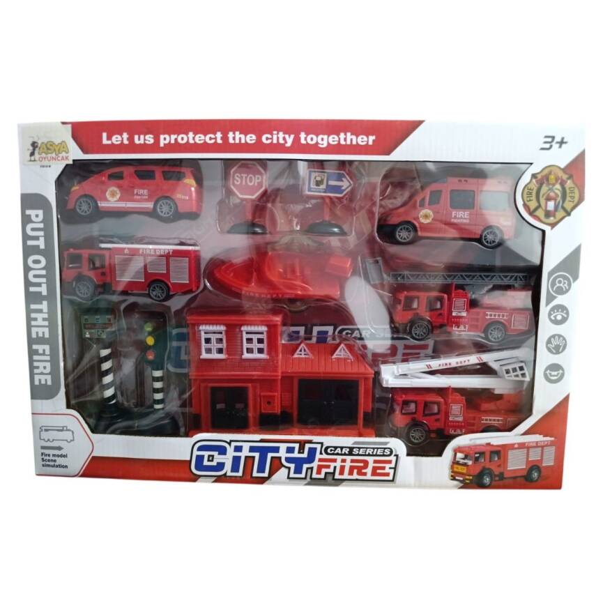 Asya Oyuncak İtfaiye Seti 7756S-302 - 1
