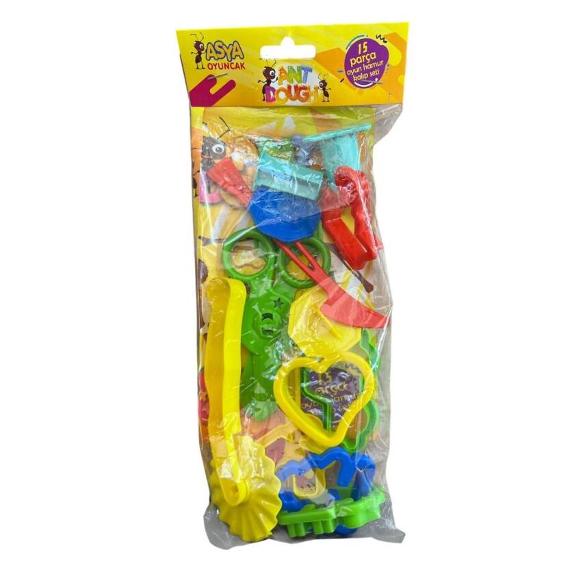 Asya Oyuncak Kartela Oyun Hamur Seti Asya-10006-Yeşil Makaslı - 1