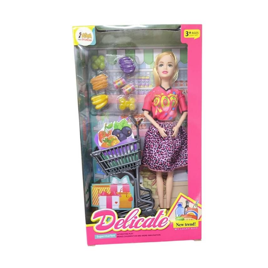 Asya Oyuncak Kutulu Aksesuarlı Oyuncak Bebek 8855-26 - 1