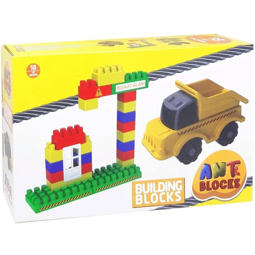 Asya Oyuncak Lego 40 Parça İnşaat Yapı Blokları Seti Ant006 - 1