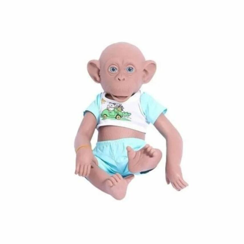 Asya Oyuncak Maymun 35 Cm Elf23301-Mavi - 1