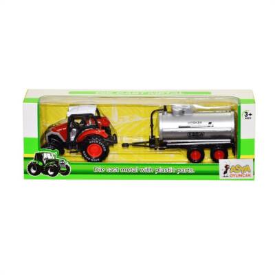 Asya Oyuncak Metal Traktör 955-156-Kırmızı