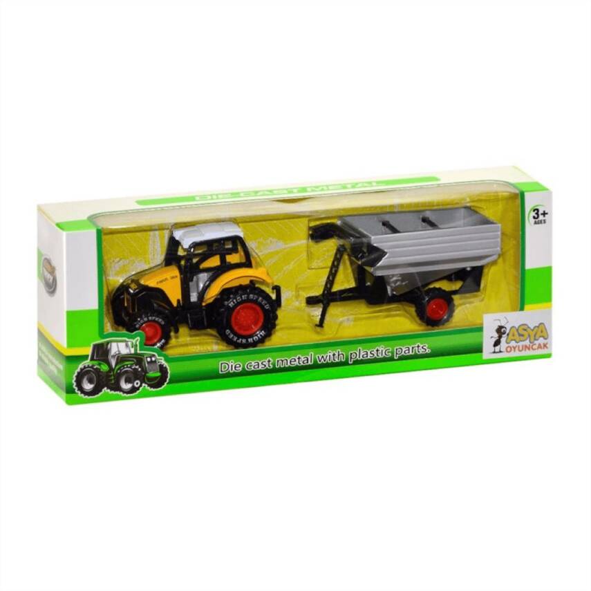 Asya Oyuncak Metal Traktör 955-156-Sarı - 1