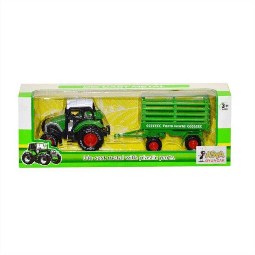 Asya Oyuncak Metal Traktör 955-156-Yeşil - 1