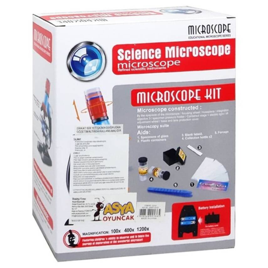 Asya Oyuncak Pilli Mikroskop Seti 02007-C2121 - 2