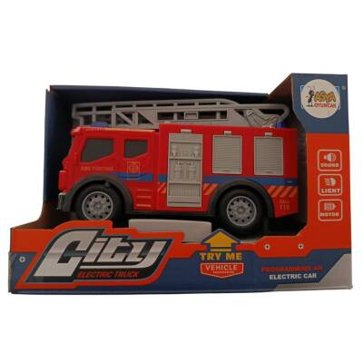 Asya Oyuncak Pilli,Sesli,Işıklı İtfaiye 998-55B