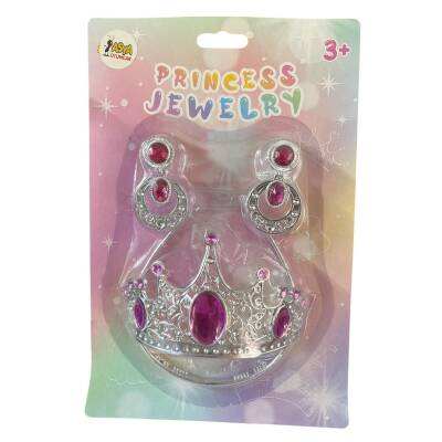 Asya Oyuncak Prenses Takı ve Taç Seti JY993C-Pembe