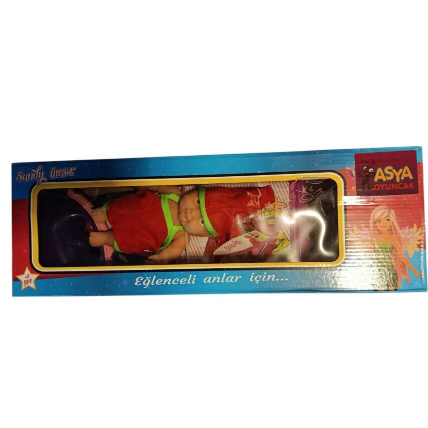 Asya Oyuncak Sandy Bebekli Ütü Seti SMK-003-Kırmızı Yeşil - 1