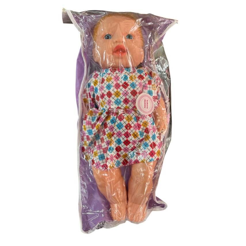 Asya Oyuncak Sesli Asya Bebek 35cm Elf23102-Turuncu Saçlı Bebek - 1