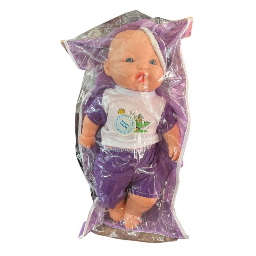 Asya Oyuncak Sesli Asya Bebek 35cm Elf23202-Mor - 1
