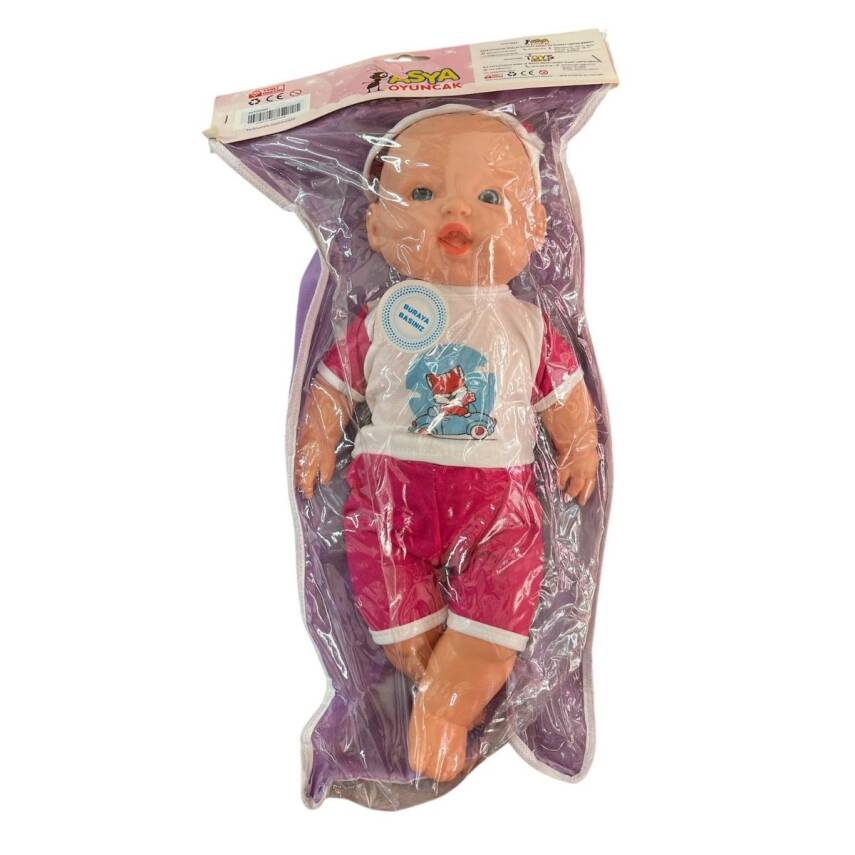 Asya Oyuncak Sesli Asya Bebek 35cm Elf23202-Pembe - 1