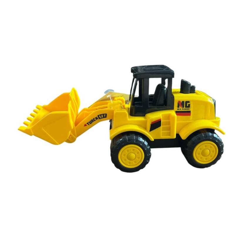 Asya Oyuncak Sürtmeli İnşaat Makineleri 7756S-7-Sarı Kepçe - 1