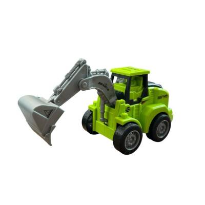 Asya Oyuncak Sürtmeli İş Makinesi 7756S-11-Yeşil Ekskavatör