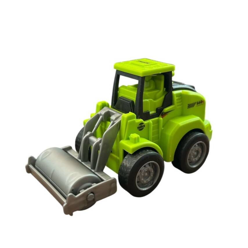 Asya Oyuncak Sürtmeli İş Makinesi 7756S-11-Yeşil Mini Silindir - 1