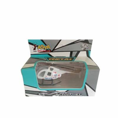 Asya Oyuncak Tekli Metal Helikopter 1688-7F-Beyaz