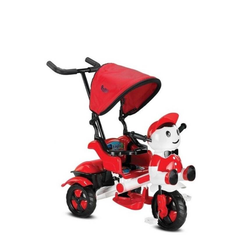 Babyhope 125 Yupi Kırmızı-Siyah 3 Tekerlekli Bisiklet - 1