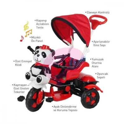 Babyhope Little Panda Kırmızı Siyah