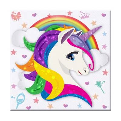 Balonevi Rainbow Unicorn Masa Örtüsü 120*180 cm