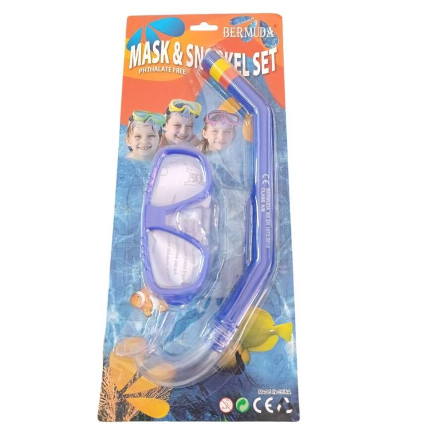 Bermuda Maske Şnorkel Set Ak409-150Bc-Mavi - 1