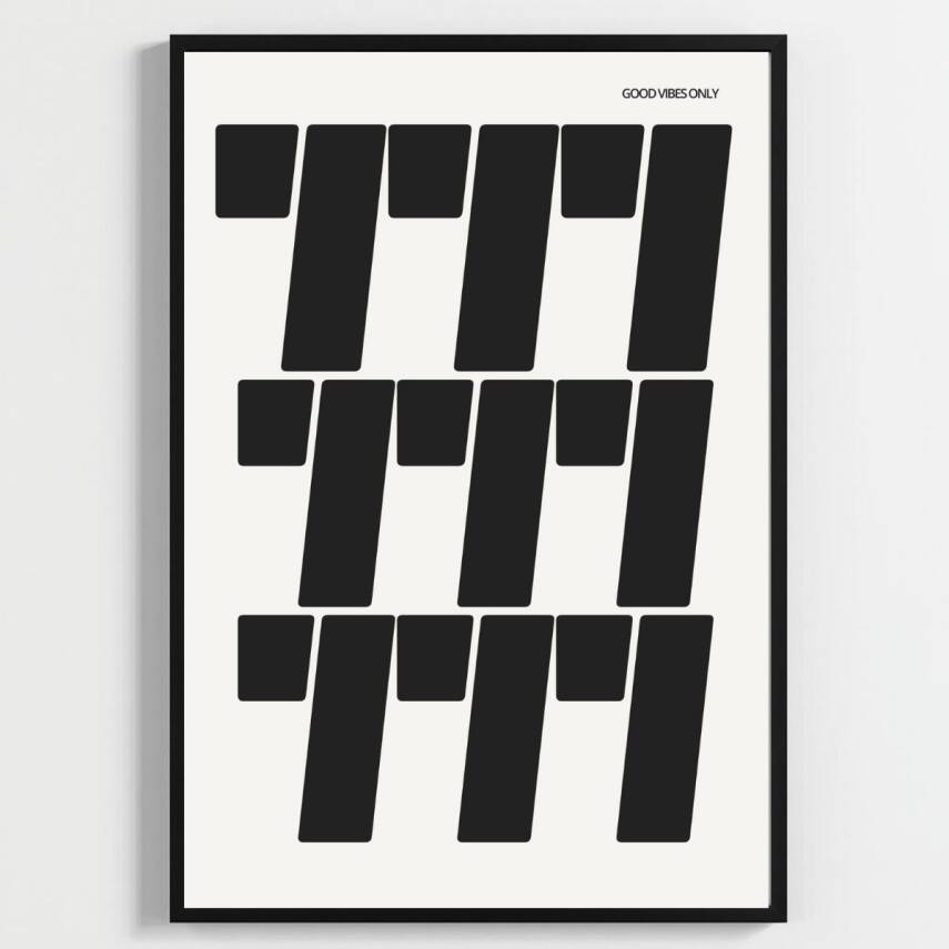 Besay 777 Şans Numeroloji Temalı Duvar Posteri-Manifest Spiritüel Dekoratif A2 Çerçevesiz - 1