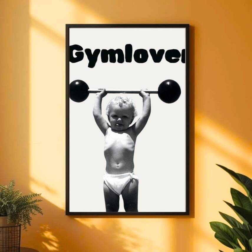 Besay Gym Lover Fitness Motivasyon Duvar Posteri-Eğlenceli Modern Dekoratif A2 Çerçevesiz - 3