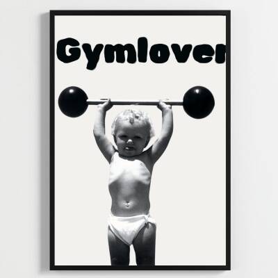 Besay Gym Lover Fitness Motivasyon Duvar Posteri-Eğlenceli Modern Dekoratif A2 Çerçevesiz