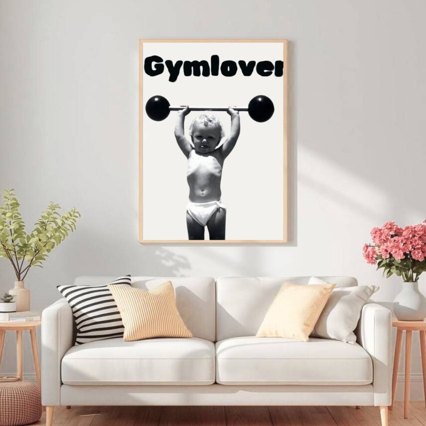 Besay Gym Lover Fitness Motivasyon Duvar Posteri-Eğlenceli Modern Dekoratif A2 Çerçevesiz - 4
