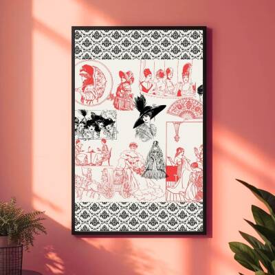 Besay Retro Vintage Duvar Posteri-Klasik Sanat-Estetik Dekoratif A2 Çerçevesiz
