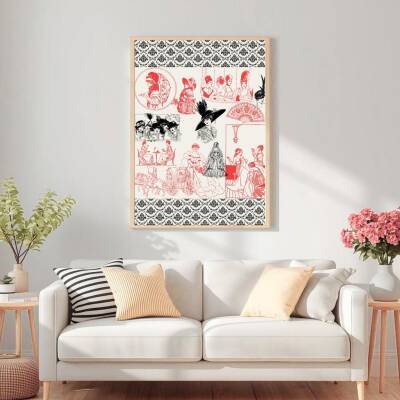 Besay Retro Vintage Duvar Posteri-Klasik Sanat-Estetik Dekoratif A2 Çerçevesiz - 3