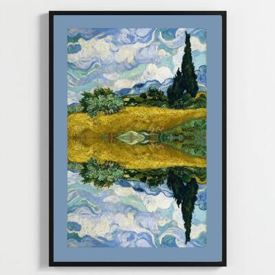 Besay Yansıma Duvar Posteri-Modern Sanat Estetik Dekoratif A2 Çerçevesiz