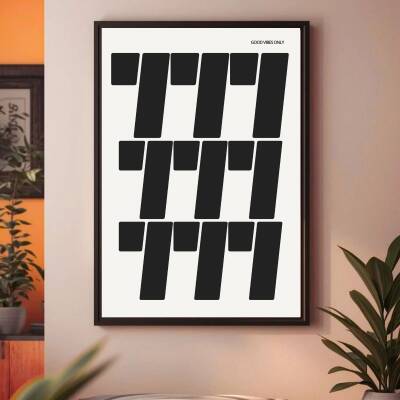 Besay 777 Şans Numeroloji Temalı Duvar Posteri-Manifest Spiritüel Dekoratif A3 Çerçevesiz - 2