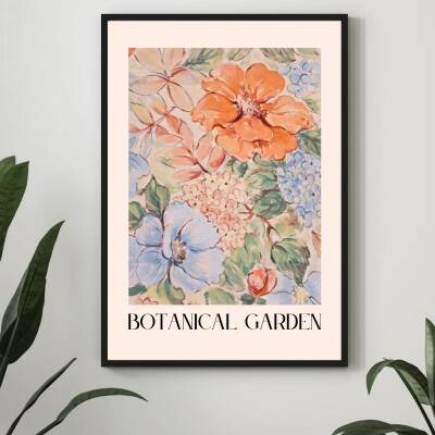 Besay Doğa Temalı Botanical Garden Duvar Posteri-Modern Dekoratif A3 Çerçevesiz - 2